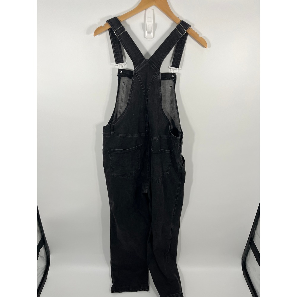Womens Denim Straight Leg Overalls L Black 90s Garden Outdoor Country - Picture 2 of 8
